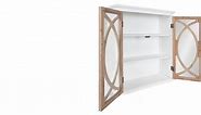 Kate and Laurel Quinlan 8 in. x 24 in. x 28 in. White/Brown Wood Floating Decorative Cubby Wall Shelf With Brackets 216730