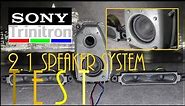 2.1 SONY Trinitron KV-29FS65B Crt tv speaker system ( Bass & Sound TEST )