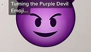 Turning the Purple 😈 Emoji into a real Purple Devil #emoji #viral #purpledevil #realistic #art #drawing #fyp #foryou #darkartist #glowup #gloup