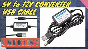 UNBOXING : DC 5V to 12V 1A USB Boost Cable USB Power Supply Converter 5 12 VOLT ADAPTER TRANSFORMER