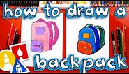 How To Draw A School Backpack