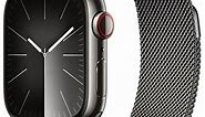 Apple Watch Series 9 GPS & Cellular 45mm Graphite Stainless Steel Case With Graphite Milanese Loop - MRMX3LL/A