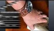 Retro Wide Leather Cuff Watch Band