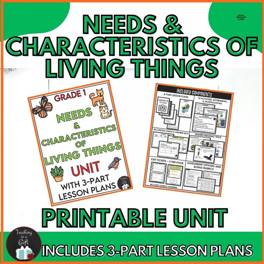 Teaching Is A Gift 🎁 on Instagram: "✨ WHAT MAKES THIS RESOURCE IDEAL FOR MY CLASSROOM?✨ This unit was created for the teacher who is looking for an alternative to worksheets and would like to try some easy to implement activities and investigations that use simple materials and supplies. This printable resource includes 3-Part Lesson Plans with exit tickets (formative assessment). Students record their findings on 8 1/2 x 11 booklets. 👉🏼 🔗https://www.teacherspayteachers.com/Product/GRADE-1-N