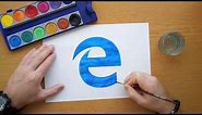 How to draw the Microsoft Edge logo