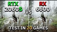 RX 6600 vs RTX 2060 SUPER | Test In 20 Games at 1080p | 2023