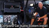 Full Car Audio System Installation - Speakers, Subwoofer and Amplifier