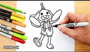 How to draw BUNZO BUNNY (Poppy Playtime)