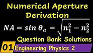 Numerical Aperture of Optical Fiber Derivation | Engineering Physics