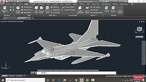 HOW TO DESIGN A 3D JET FIGHTER IN AUTOCAD | AUTOCAD 2017