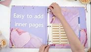 Vienrose 3 Ring Binder 1 inch Rings, Cute Binder with Clipboard for Letter Size Paper, with Tab Dividers and File Folder Labels for School Office and Work, Greenery