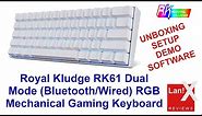 Royal Kludge RK61 Dual Mode Mechanical Gaming RGB Keyboard (Unbox/Setup/Demo)