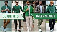 35 Ways to Style GREEN Color For Fall 2023 | Men's Fashion