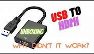 Unboxing and Setup. USB TO HDMI ADAPTER. How To Setup Dual Monitors with Laptop.