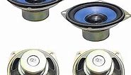 Fielect 4Pcs 5W 4 Ohm DIY Magnetic Speaker Audio Speakers 77mm Diameter Round Shape Replacement Loudspeaker
