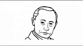 How to draw Vladimir Putin face pencil drawing step by step