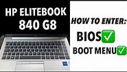 HP Elitebook 840 G8 - How To Enter Bios Settings (UEFI) & Boot Menu