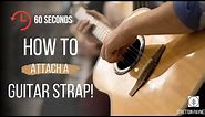 How to attach a guitar strap in one minute - for acoustic guitars