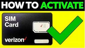 How To Activate Verizon Sim Card (2024)
