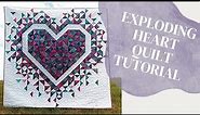 Exploding Heart Quilt Pattern Tutorial: Stack and Whack Cutting Fabric