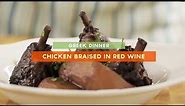Chicken braised in red wine | Coq Au Vin | Greek dinner - Jamie Oliver Recipe