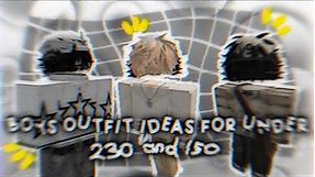 Roblox boys outfit ideas under 230 and 150 y2k/sofite/emo