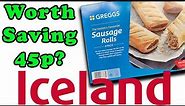 Iceland Greggs Sausage Rolls Food Review #iceland