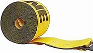 Mytee Products Kinedyne Winch Straps 4" x 30' Gold Heavy Duty Tie Down w/Flat Hooks WLL# 5400 lbs | 4 Inch Cargo Control for Flatbed Truck Utility Trailer (1 - Pack)