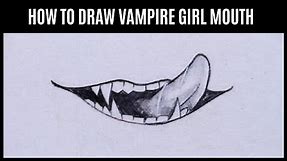 #shots | How to draw Vampire girl mouth (Step By Step) Easy Anime drawing Tutorial for beginners