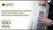 Honeywell QuietClean HFD-110 Tower Air Purifier with Permanent Washable Filters