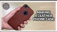 [Leather Craft] Apple iPhone leather case DIY