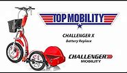 How to replace the SLA Batteries 12V 12AH on the Challenger X Recreational Scooter Model J750?