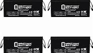 Mighty Max Battery 12V 1000Ah AGM Deep Cycle Battery for Off Grid Solar Wind - 4 Pack