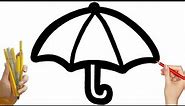 Easy Umbrella drawing, painting and colouring for kids, toodles ideas for kids, somser artist,pt-2
