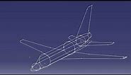 How to design aircraft wireframe design in catia V5.