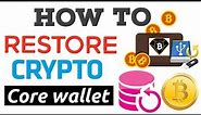 How To Restore Bitcoin Diamond Core Wallet | Cryptocurrency Tutorial