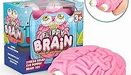 Flippy Brain Squishy Eye Popping Squeeze Fidget - Stress Relief Ball - Anxiety Reducer Sensory Play - Gag for Boys and Girls - Suitable for Autism, ADHD