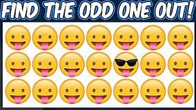Find The Odd Emoji Out | Spot The Difference Emoji | Emoji Puzzle Quiz | Find the difference