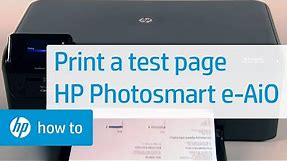Printing a Test Page | HP Photosmart e-All-in-One Printer (D110a) | HP