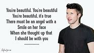 You're Beautiful - James Blunt (Lyrics) 🎵