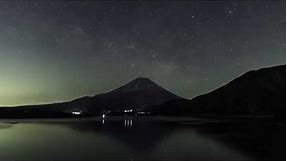Milky Way and Sunrise Over Mt. Fuji (time lapse)