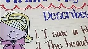 Anchor Charts in the classroom | Adjectives