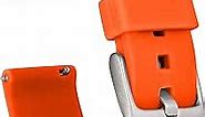 GadgetWraps 20mm Gizmo Watch Silicone Watch Band Strap with Quick Release Pins – Compatible with Gizmo Watch, Samsung, Pebble – 20mm Quick Release Watch Band (Pure Orange, 20mm)