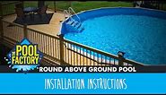 Round Above Ground Swimming Pool Installation Instructions