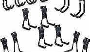 BELLO YON Slatwall Hooks, Slat Wall Accessories Multi Size Garage Hooks Storage Utility Hanging Hooks Wall Mount Tool Holder for Ladder Garden Tools (14 Pack, Black)