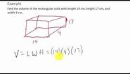 Finding The Volume of a Rectangular Solid