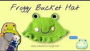 crochet FROG bucket hat tutorial 2023 // easy, beginner friendly, harry inspired, pinterest 🐸