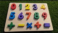 wooden numbers, numbers, counting 1 to 10 with puzzle, numbers blocks for kids