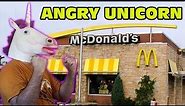 Angry Unicorn Yelling At Mcdonalds Employees For A Happy Meal!