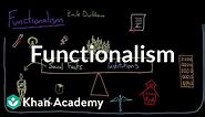 Functionalism | Society and Culture | MCAT | Khan Academy